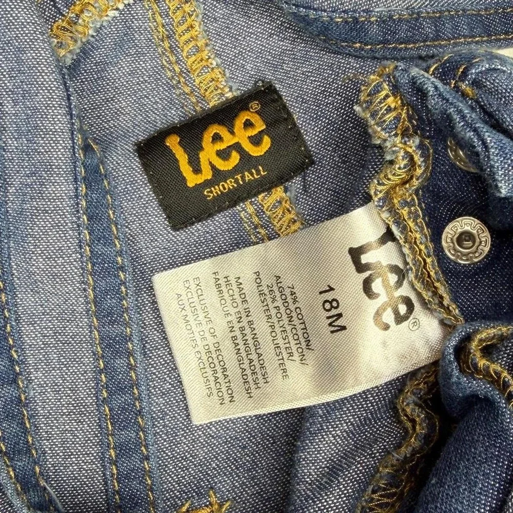 Lee Shortall Baby Boy Denim Overalls Size 18 Months